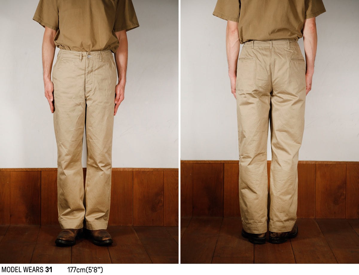 TROUSERS, COTTON, KHAKI, 1941 Fit Guide