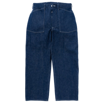 TROUSERS, WORKING, DENIM, BLUE