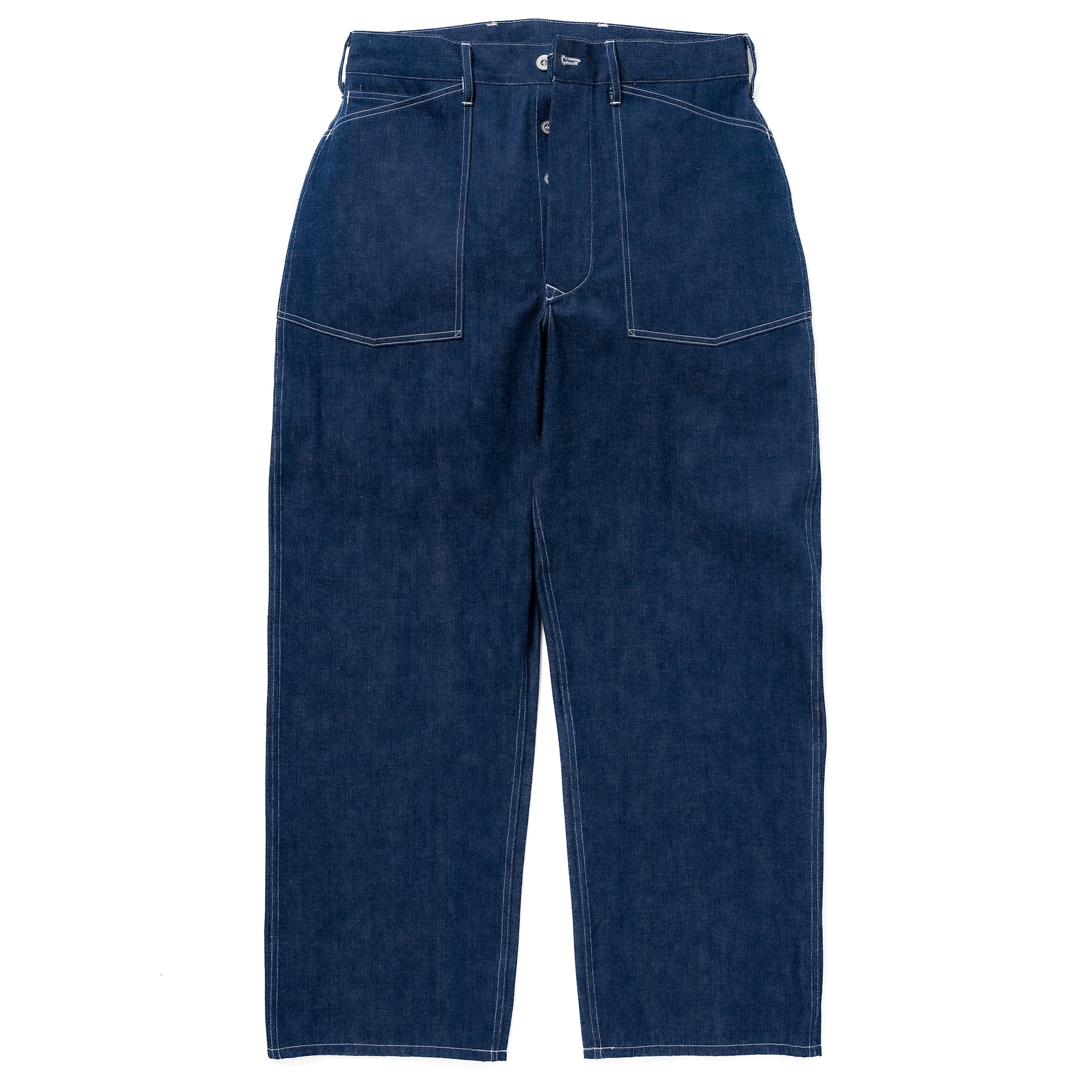 TROUSERS, WORKING, DENIM, BLUE