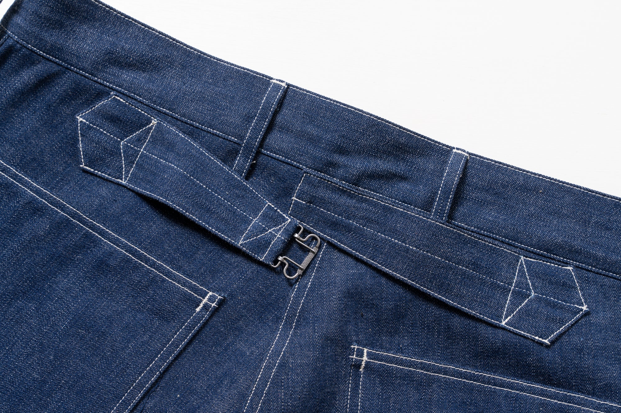 TROUSERS, WORKING, DENIM, BLUE