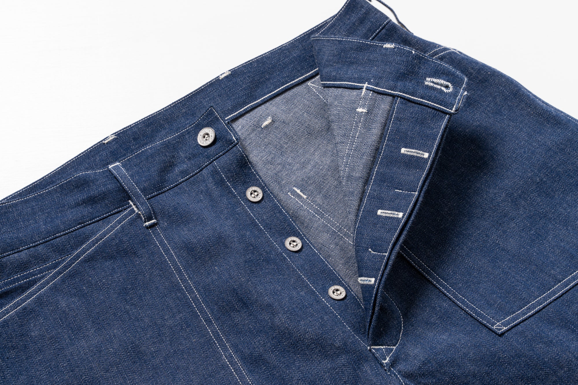 TROUSERS, WORKING, DENIM, BLUE