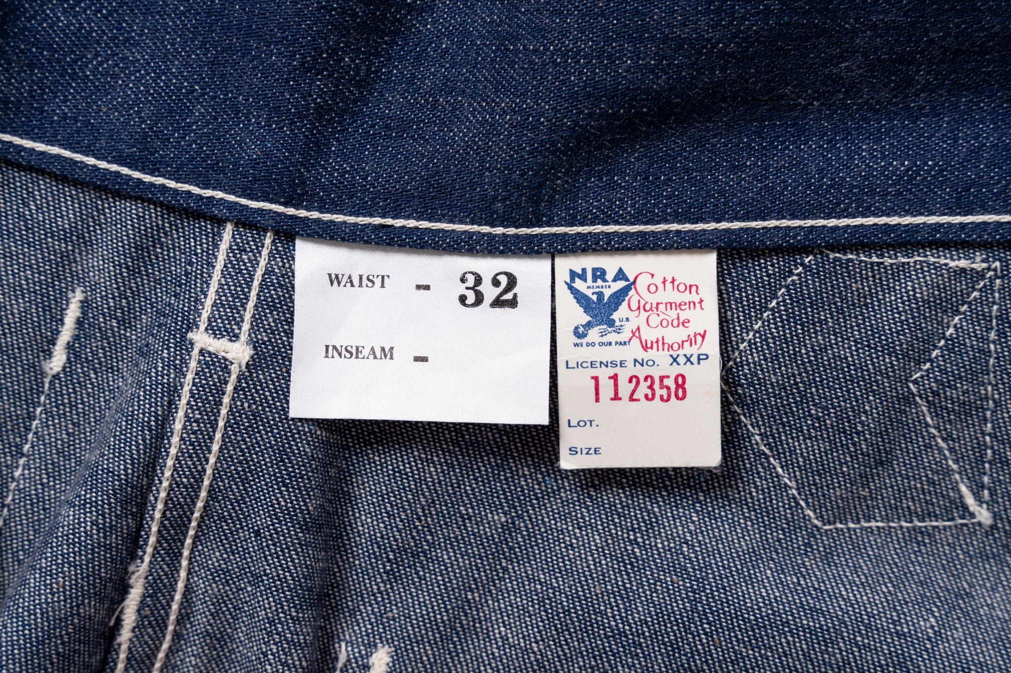 TROUSERS, WORKING, DENIM, BLUE