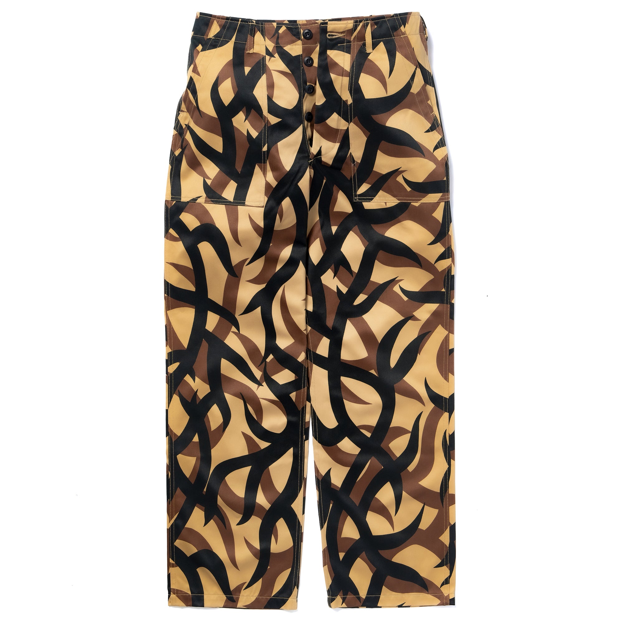 TRIBAL CAMOUFLAGE COMBAT TROUSERS