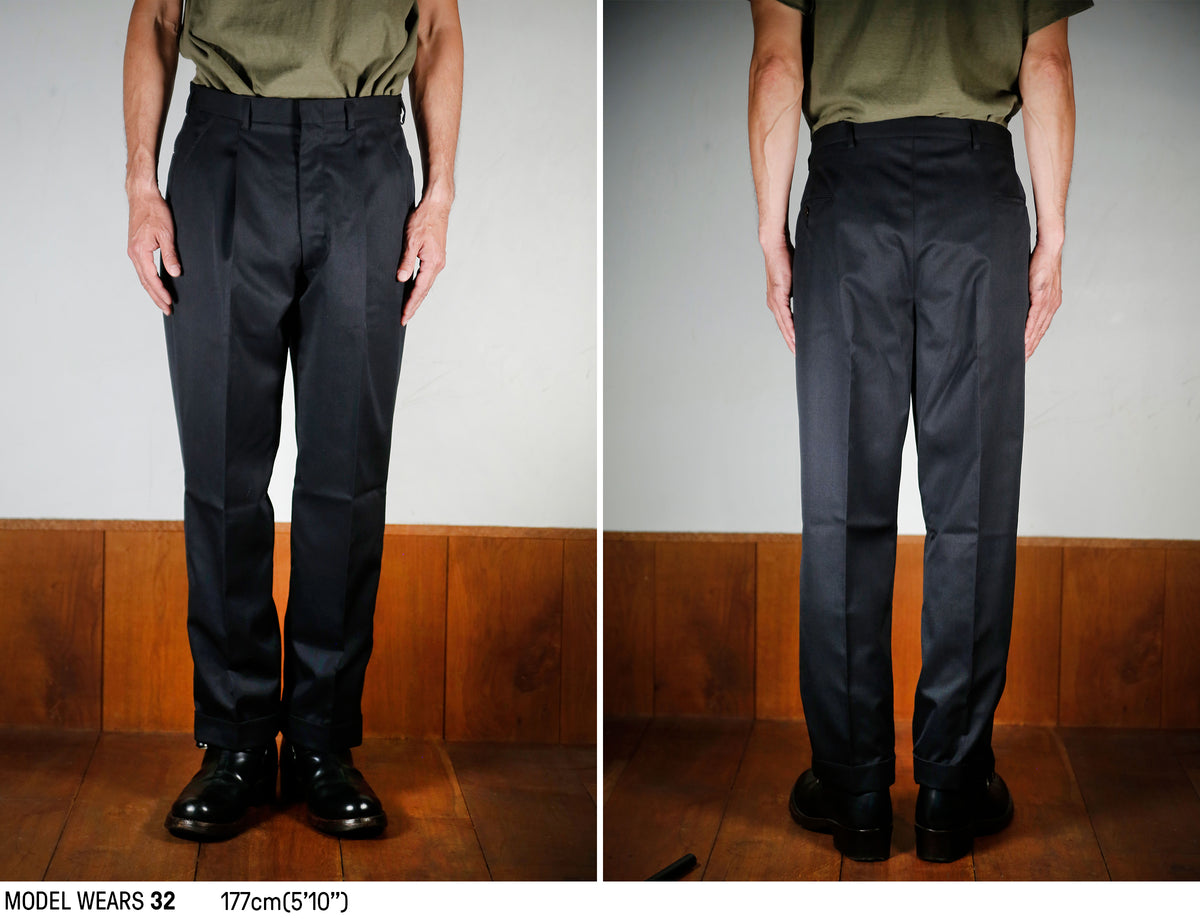 SINGLE-PLEAT WOOL TROUSERS Fit Guide
