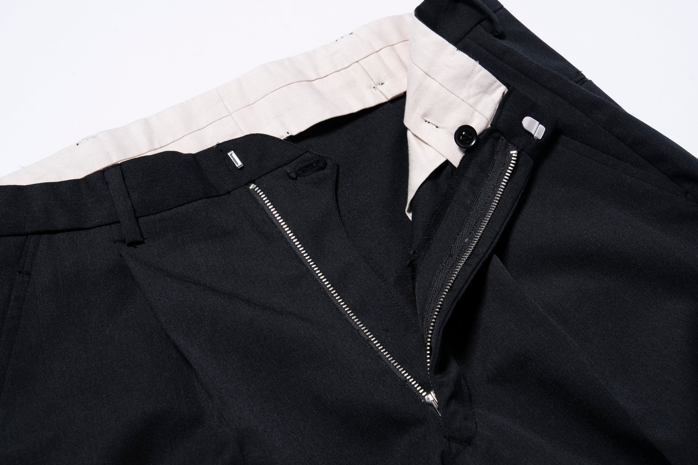 SINGLE-PLEAT WOOL TROUSERS – The Real McCoy's
