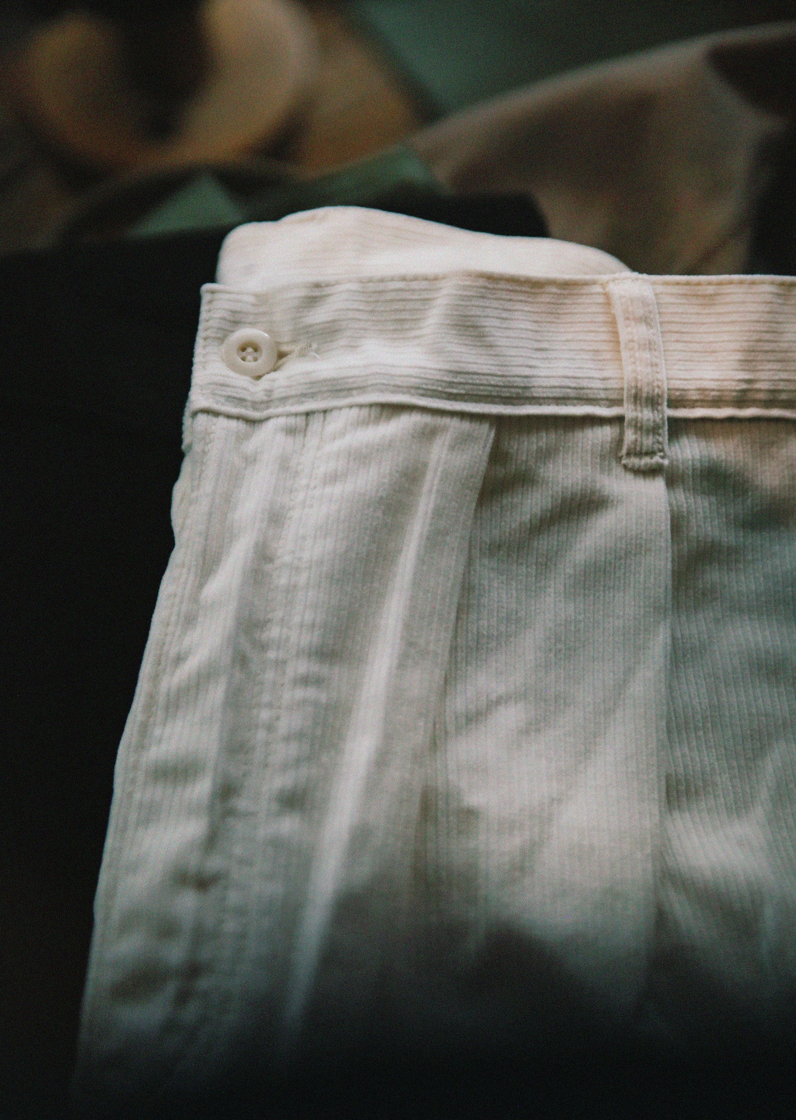 DOUBLE-PLEAT CORDUROY TROUSERS Gallery Image 1