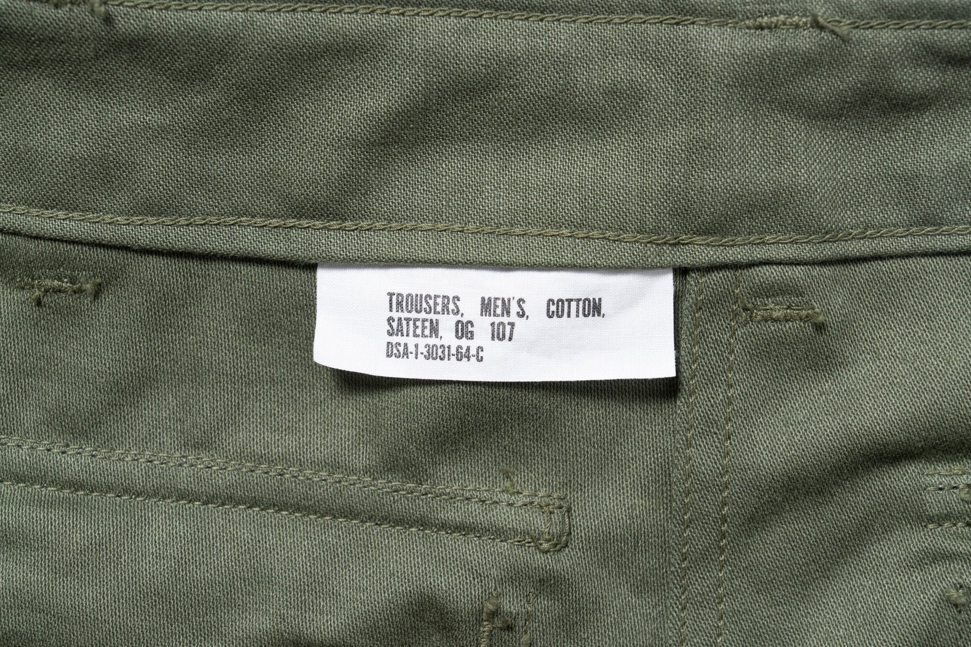 TROUSERS, MEN'S, COTTON SATEEN, OG-107