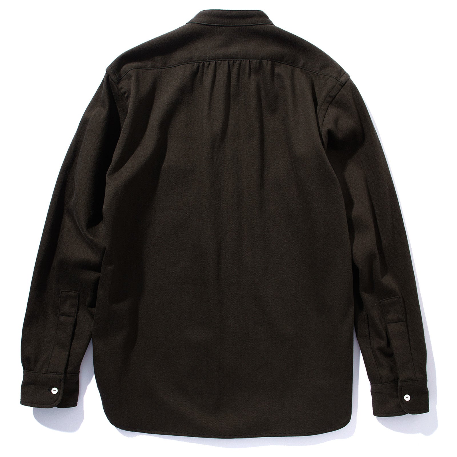 DOUBLE DIAMOND BAND COLLAR SATEEN SHIRT