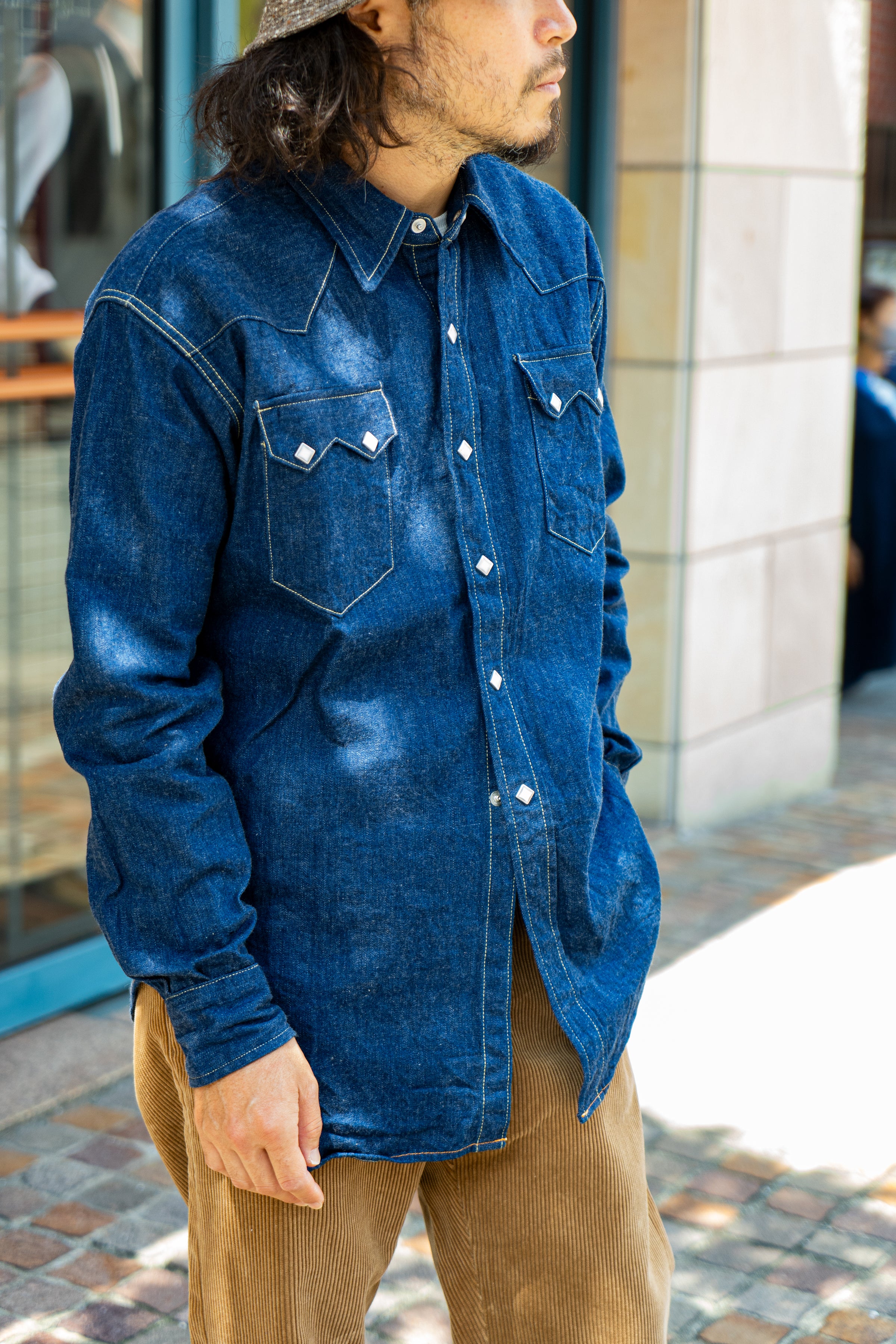 g*o様 THE REAL McCOY'S シャツ DENIM WESTERN SHIRT / SAWTOOTH – The Real McCoy's