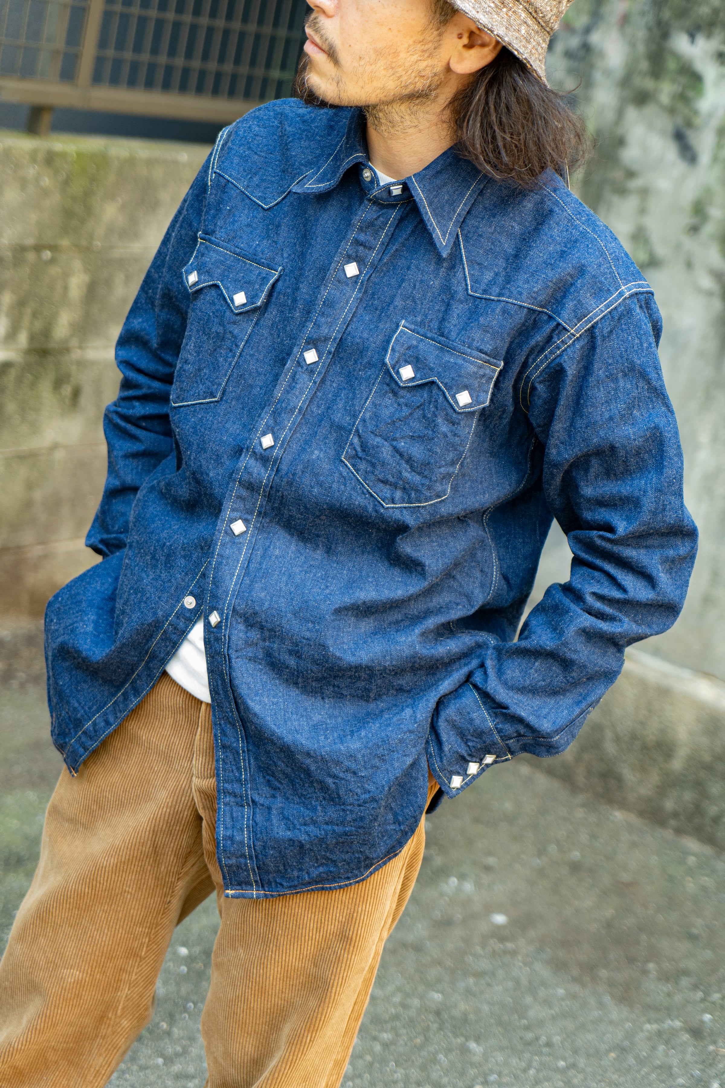 DENIM WESTERN SHIRT / SAWTOOTH – The Real McCoy's