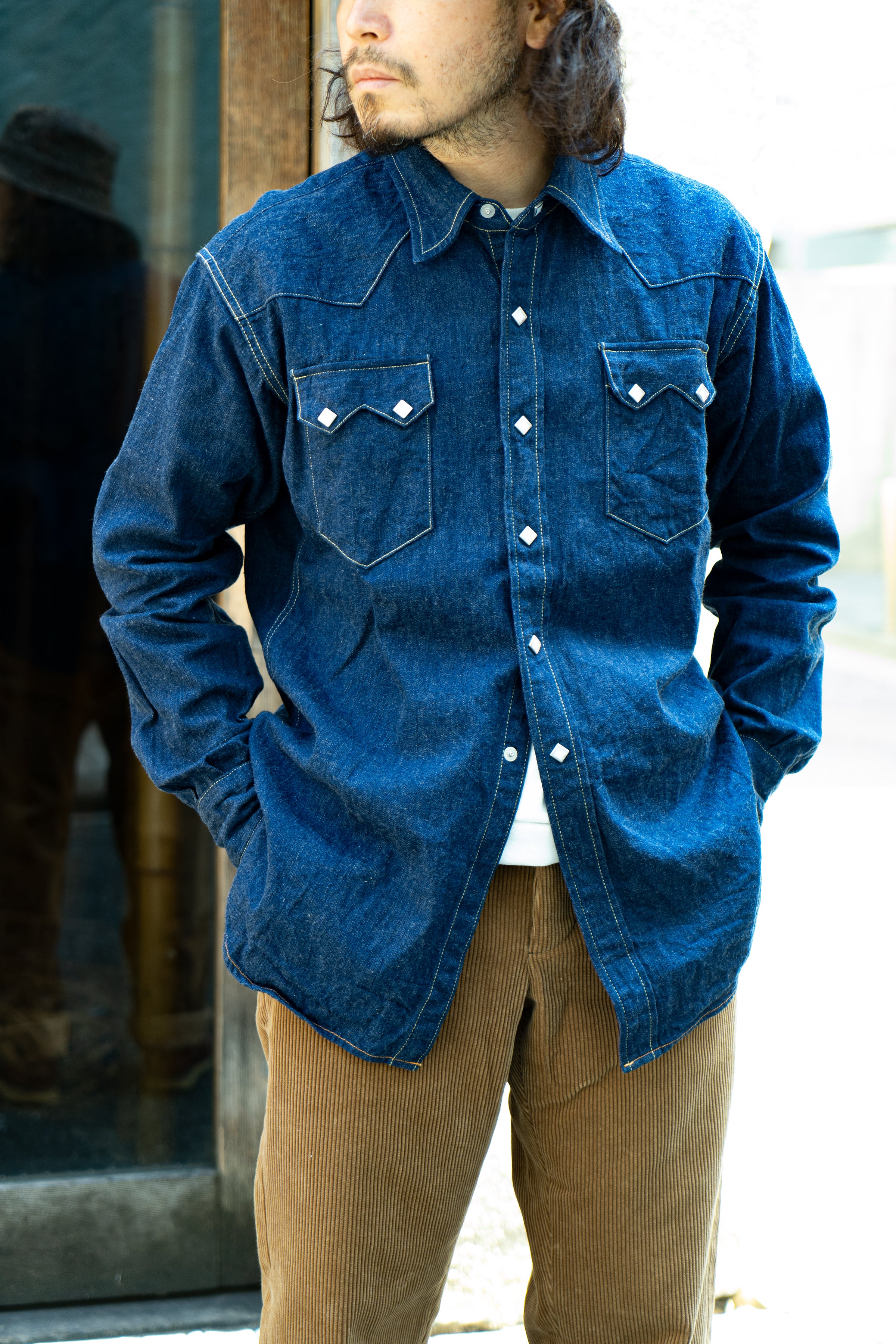DENIM WESTERN SHIRT / SAWTOOTH – The Real McCoy's