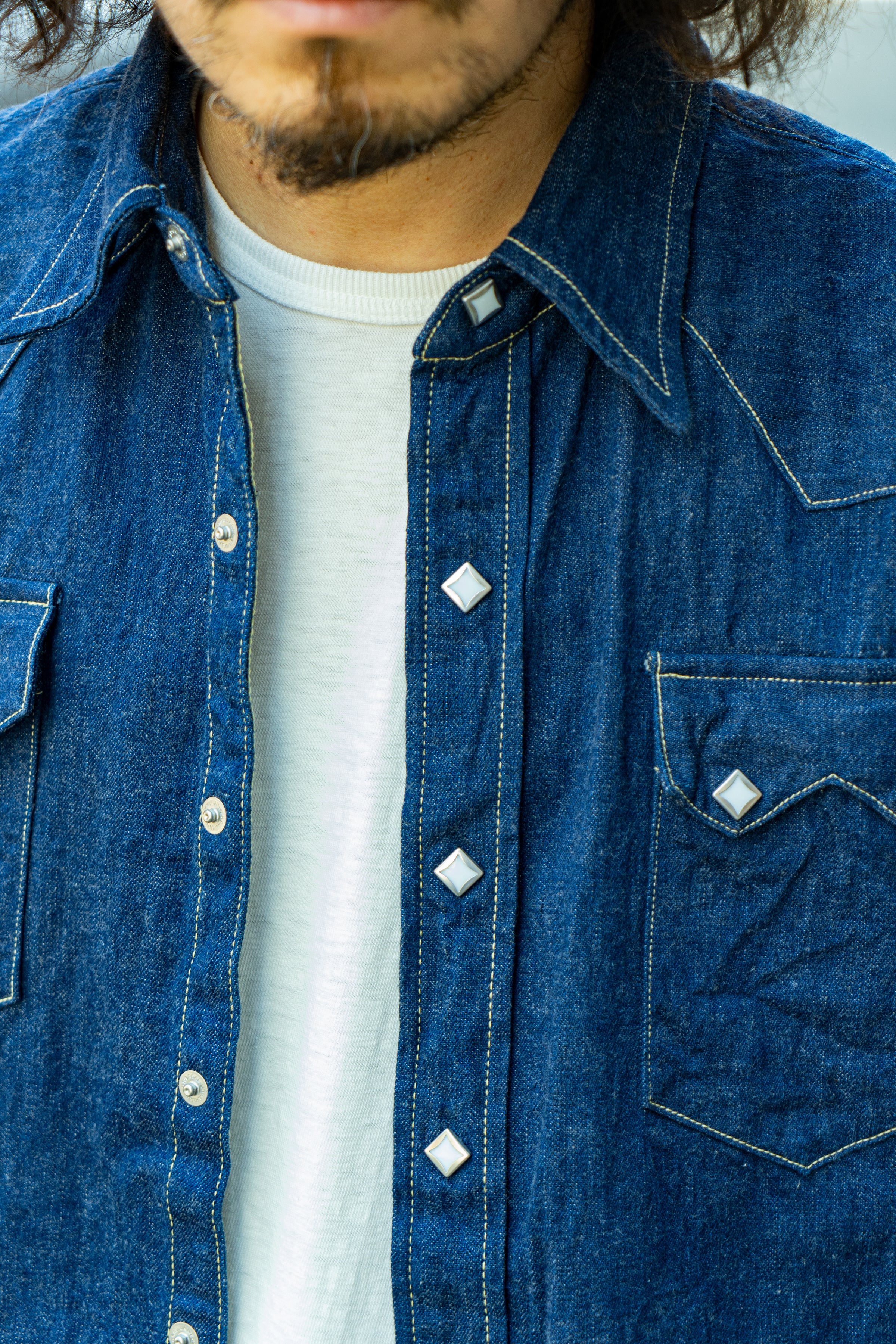 DENIM WESTERN SHIRT / SAWTOOTH – The Real McCoy's