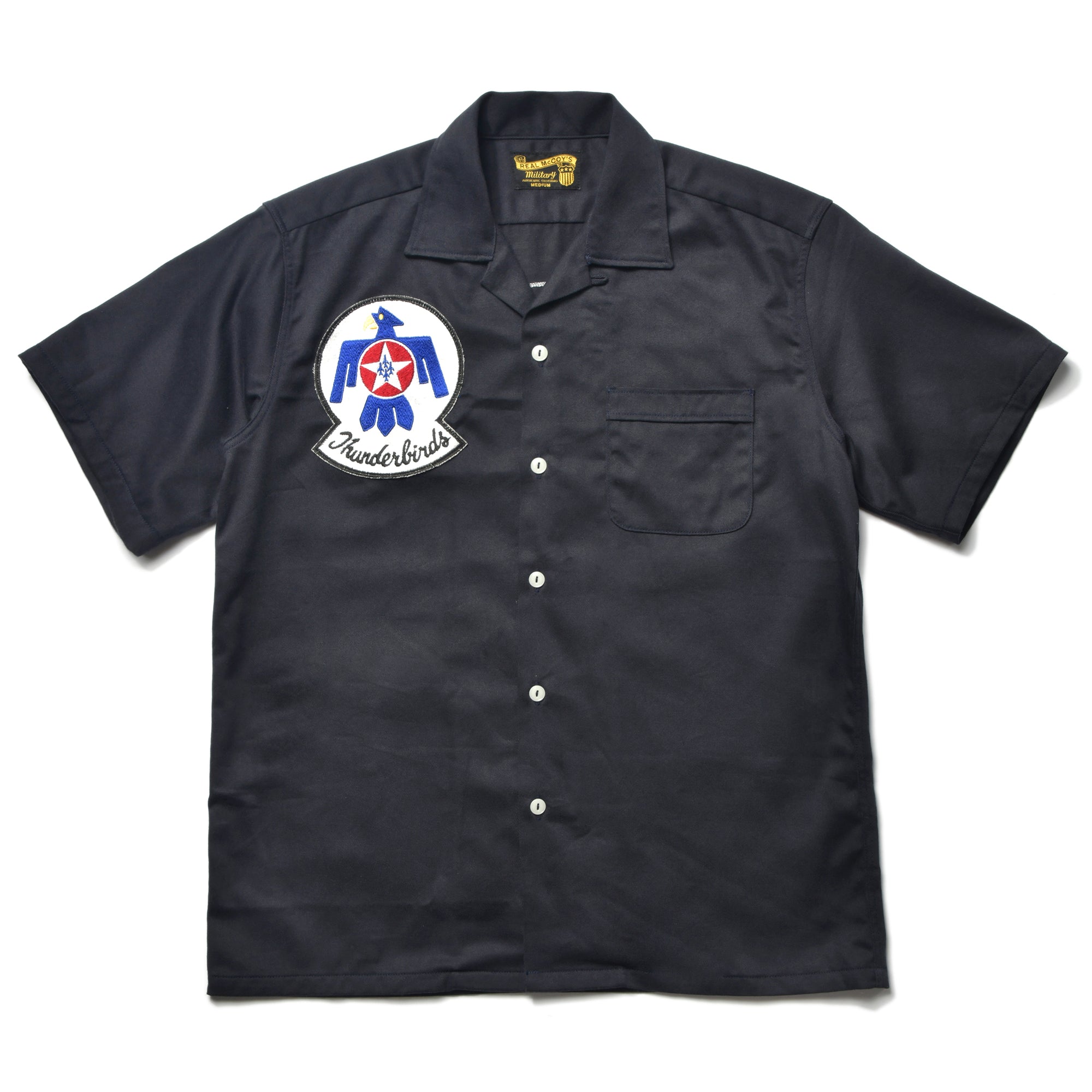 RAYON OPEN COLLAR SHIRT / THUNDERBIRDS