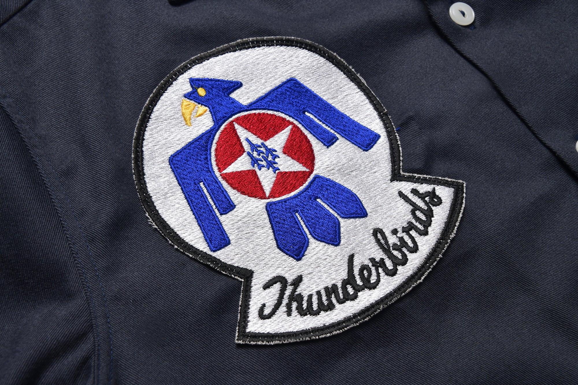 RAYON OPEN COLLAR SHIRT / THUNDERBIRDS