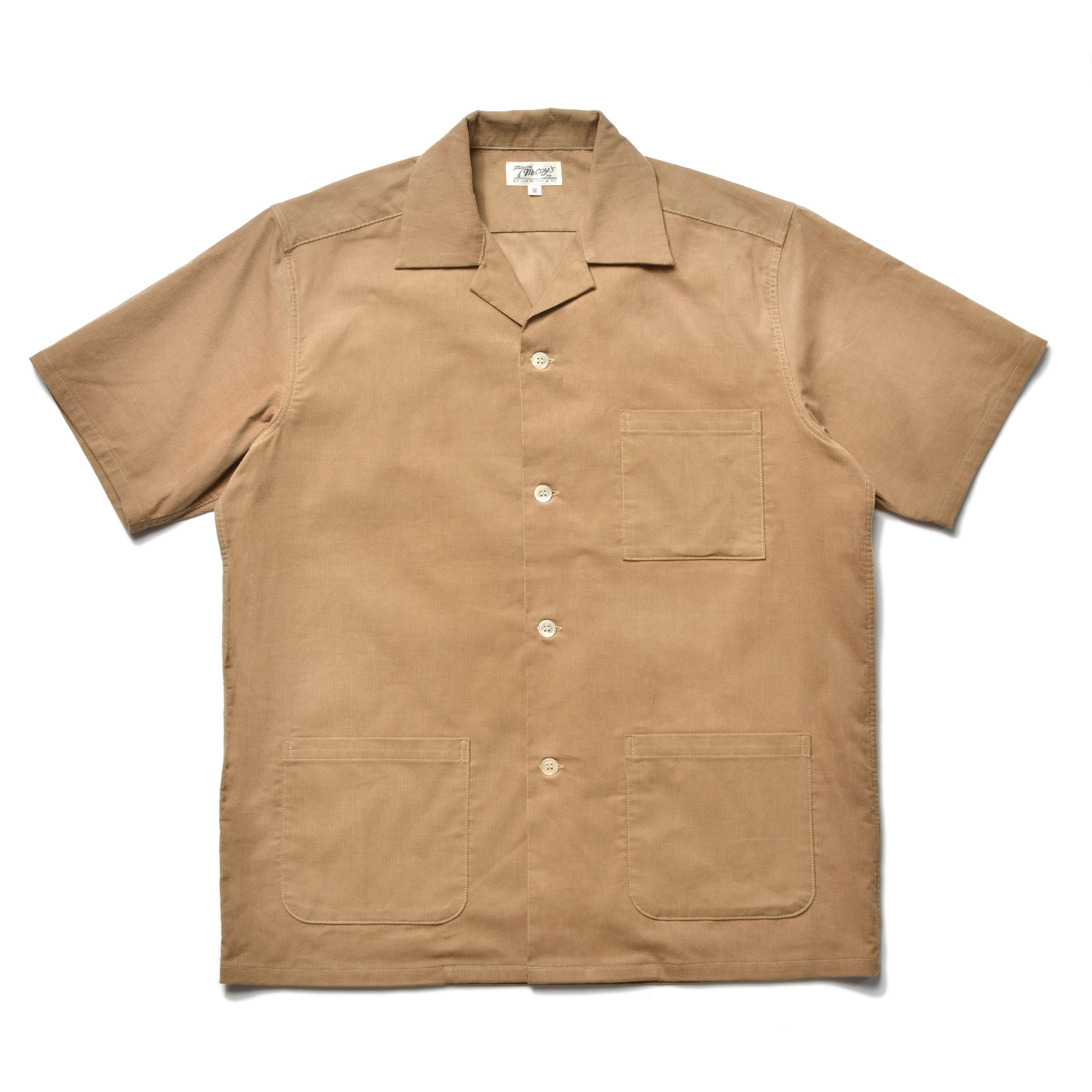 OPEN COLLAR RESORT S/S SHIRT / SUMMER CORDUROY – The Real McCoy's