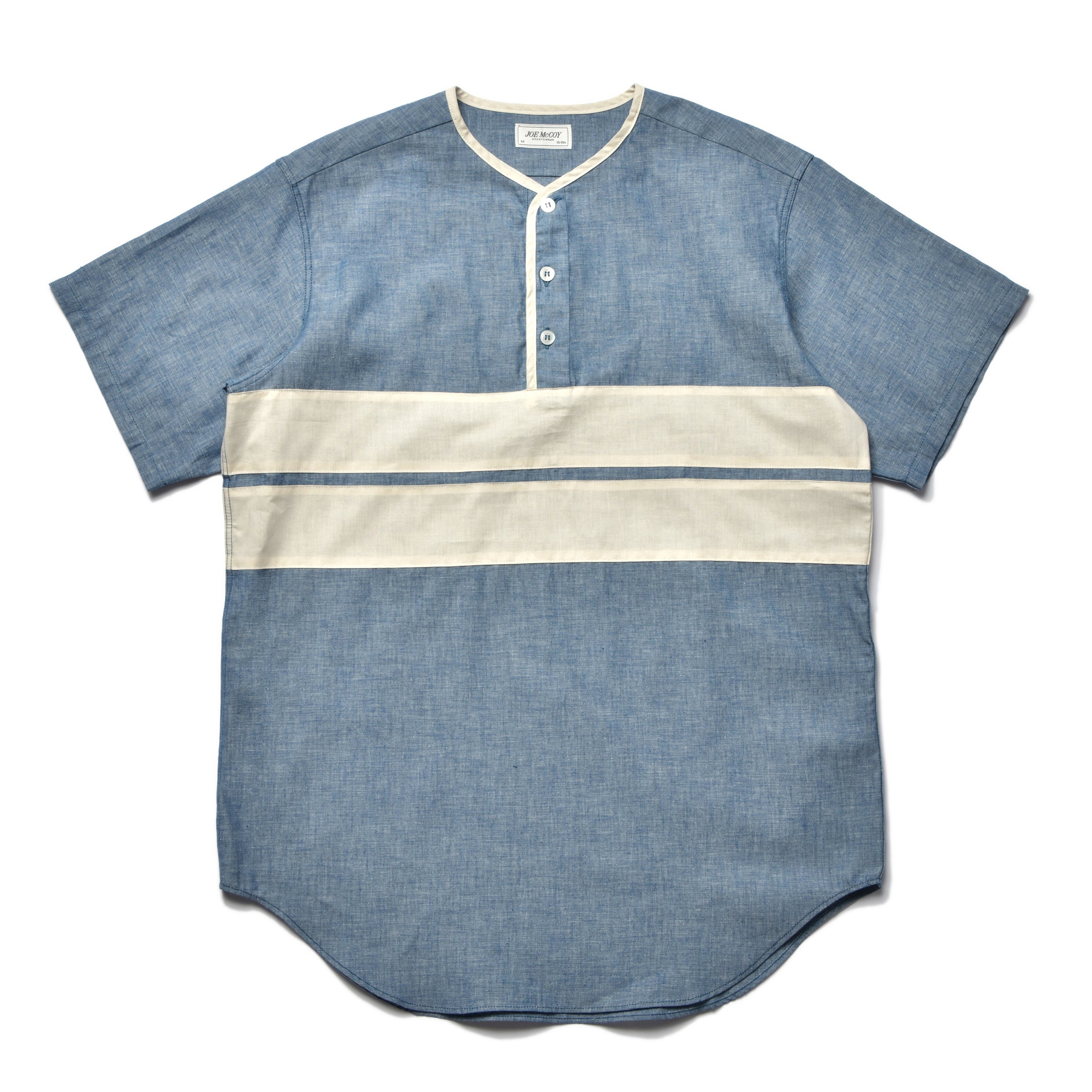 CHAMBRAY PULLOVER STRIPE SUMMER SHIRT – The Real McCoy's CHAMBRAY PULLOVER STRIPE SUMMER SHIRT – The Real McCoy's