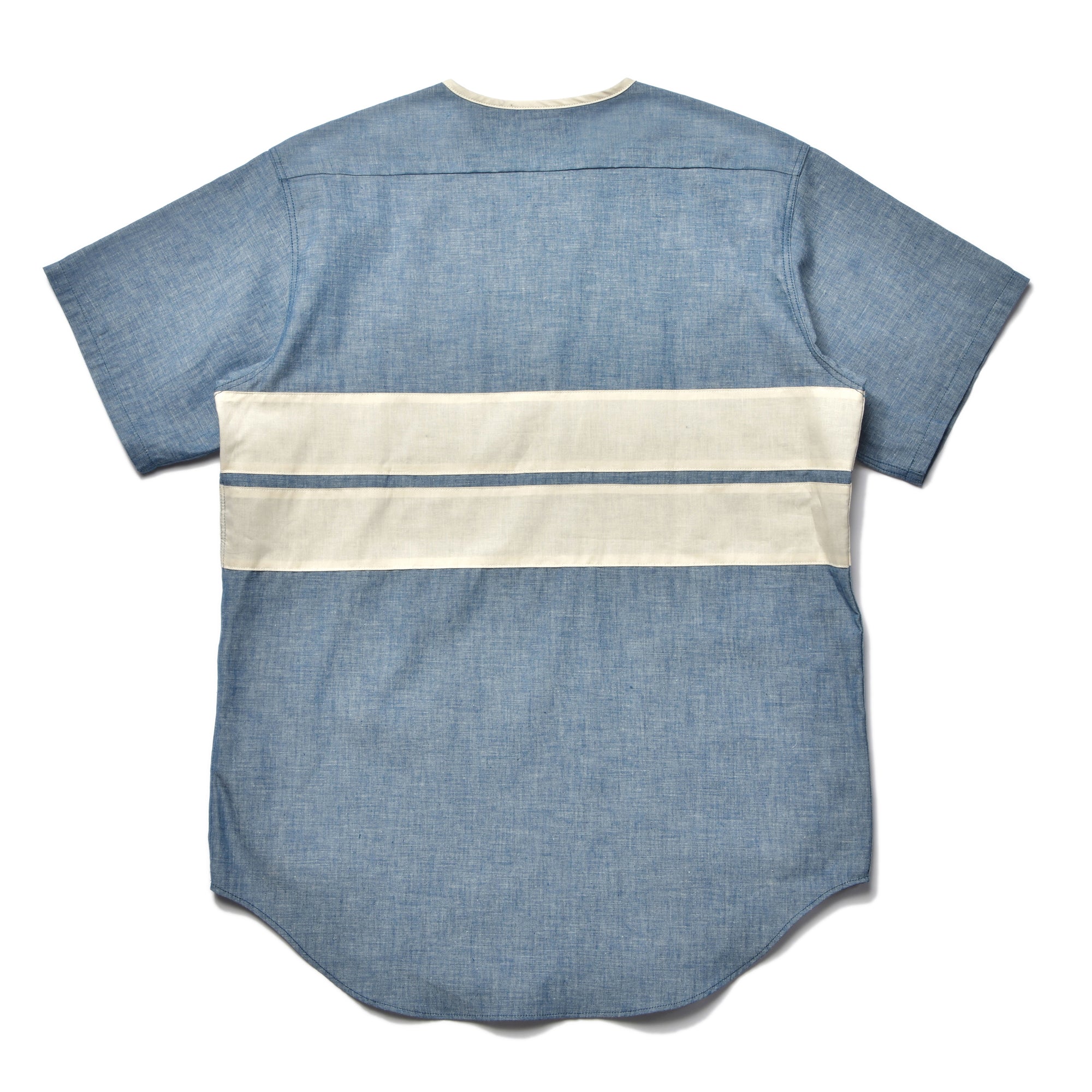 CHAMBRAY PULLOVER STRIPE SUMMER SHIRT
