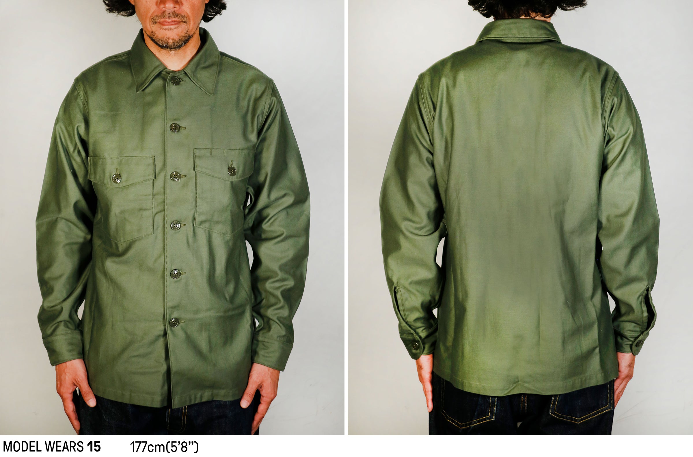 SHIRT, MAN'S, COTTON SATEEN, OG-107 – The Real McCoy's