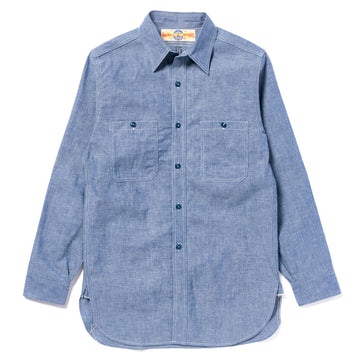 U.S. NAVY CHAMBRAY L/S SHIRT (LONG)