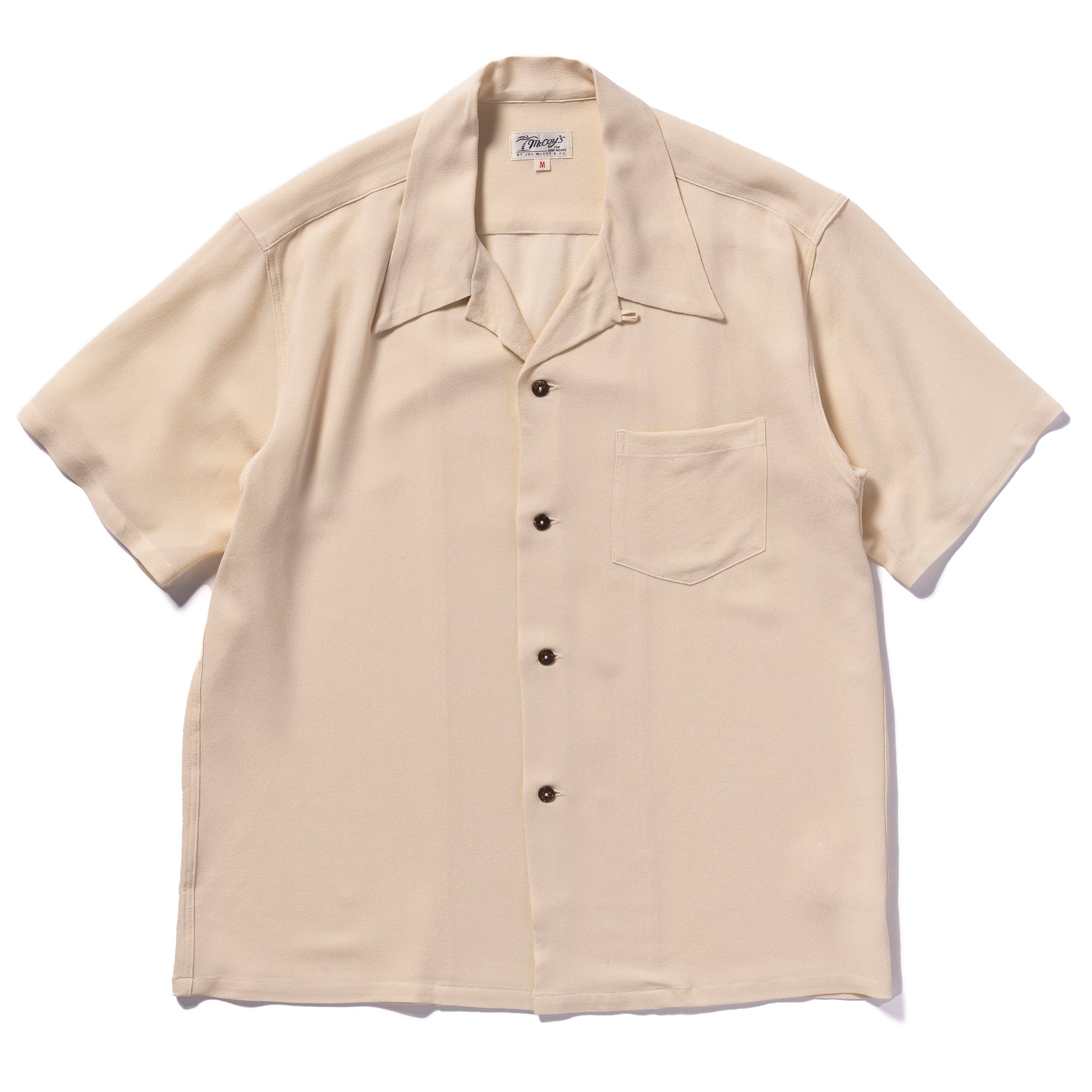 トップス YOKE SILK RAYON TWILL OPEN COLLAR SHIRT SILK RAYON OPEN COLLAR SHIRT – The Real McCoy's