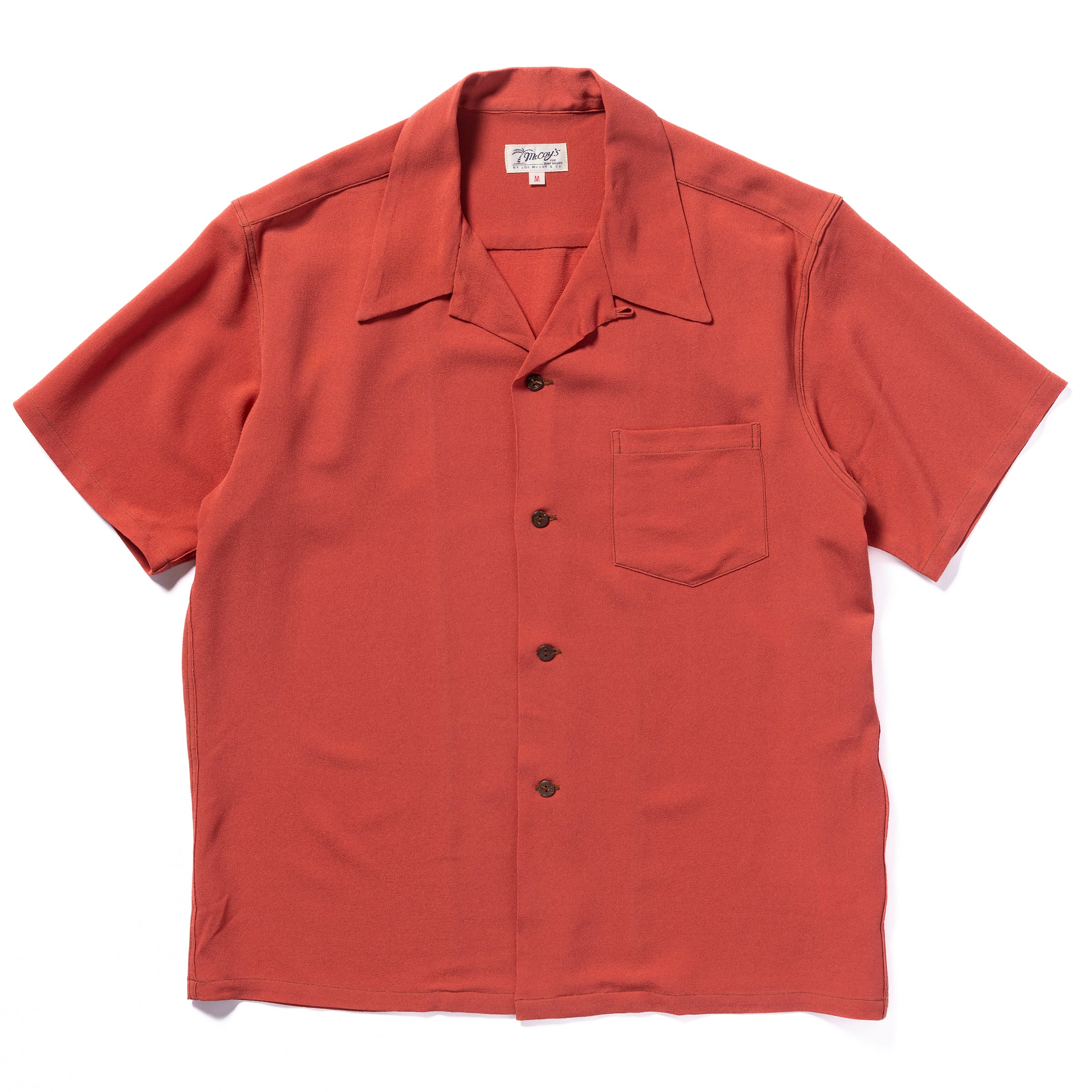 SILK RAYON OPEN COLLAR SHIRT – The Real McCoy's