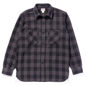 8HU TWISTED-YARN BUFFALO CHECK FLANNEL SHIRT