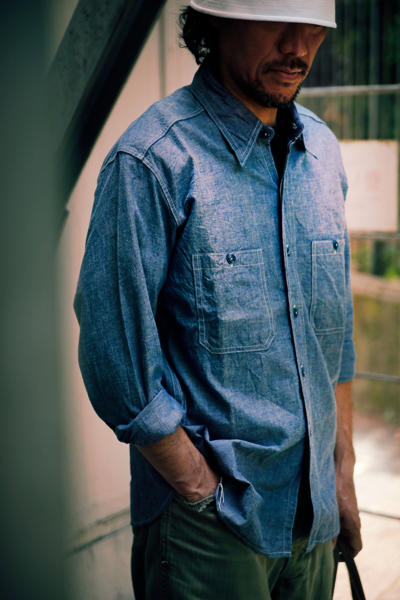 U.S. NAVY CHAMBRAY SHIRT L/S (MODIFY) Gallery Image 4