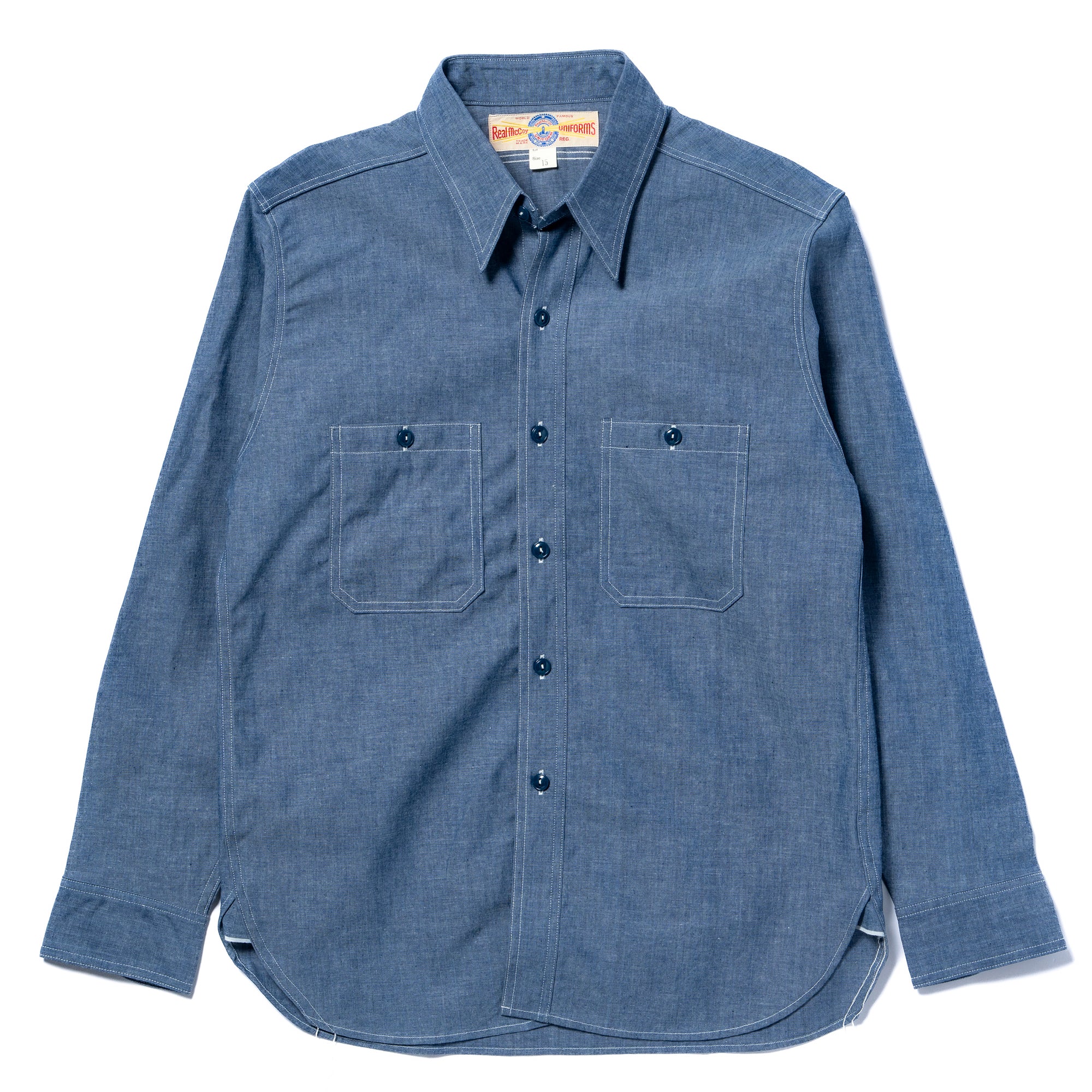 U.S. NAVY CHAMBRAY SHIRT L/S (MODIFY) The Real McCoy's U.S. NAVY CHAMBRAY SHIRT L/S (MODIFY) The Real McCoy's