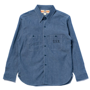U.S. NAVY CHAMBRAY SHIRT L/S (MODIFY) / USN