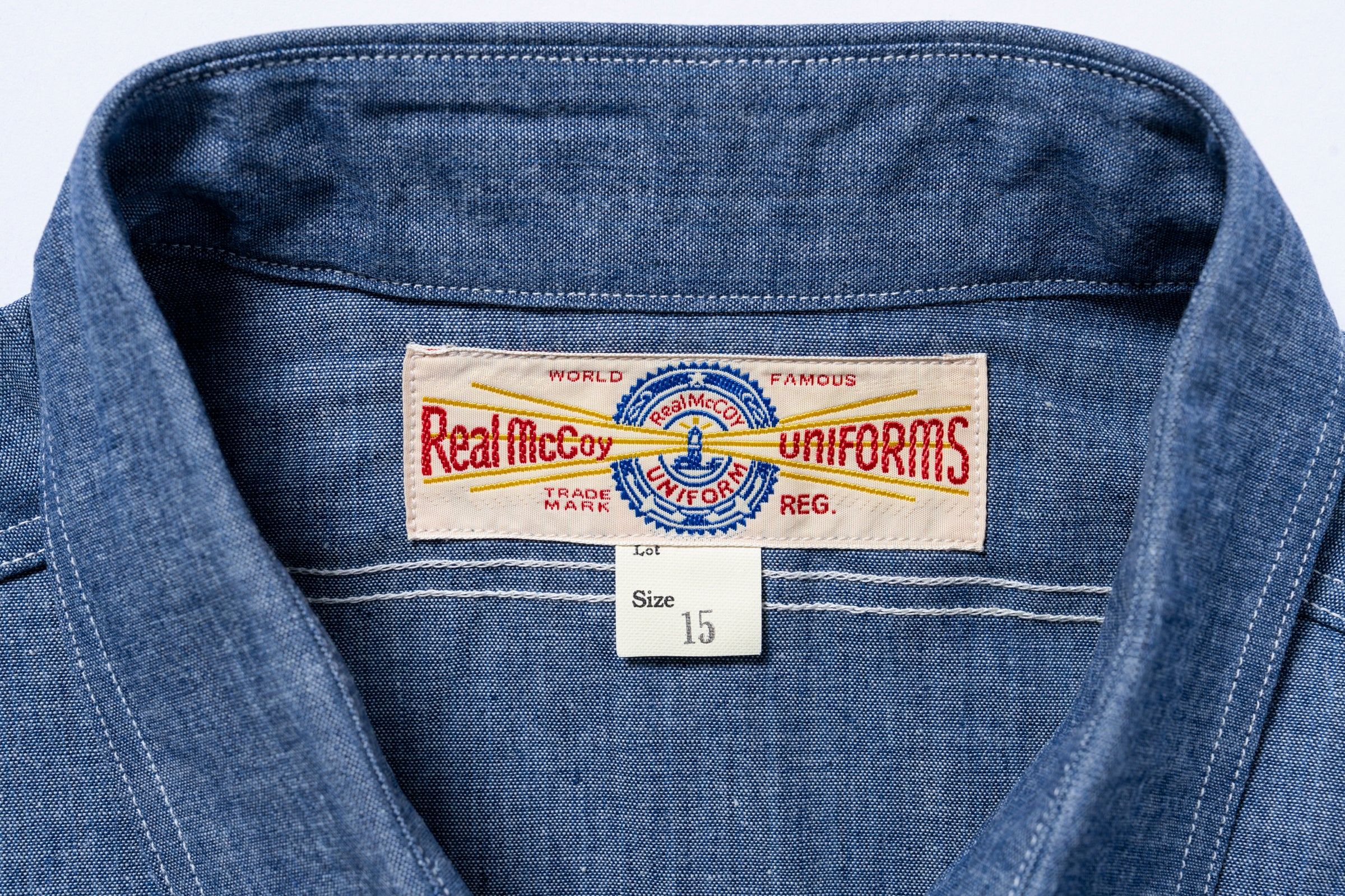 U.S. NAVY CHAMBRAY SHIRT L/S (MODIFY) / USN – The Real McCoy's