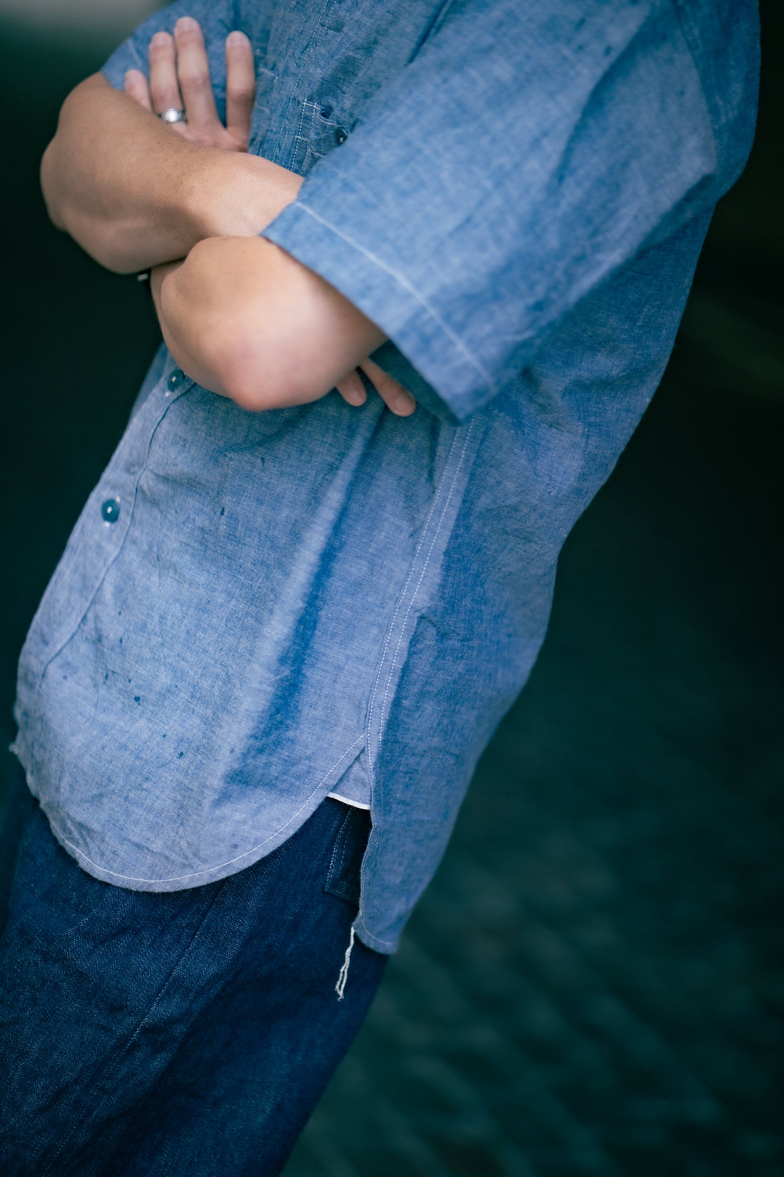 U.S. NAVY CHAMBRAY SHIRT S/S (MODIFY) Gallery Image 4