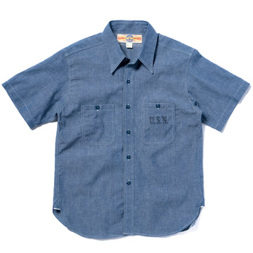 U.S. NAVY CHAMBRAY SHIRT S/S (MODIFY) / USN