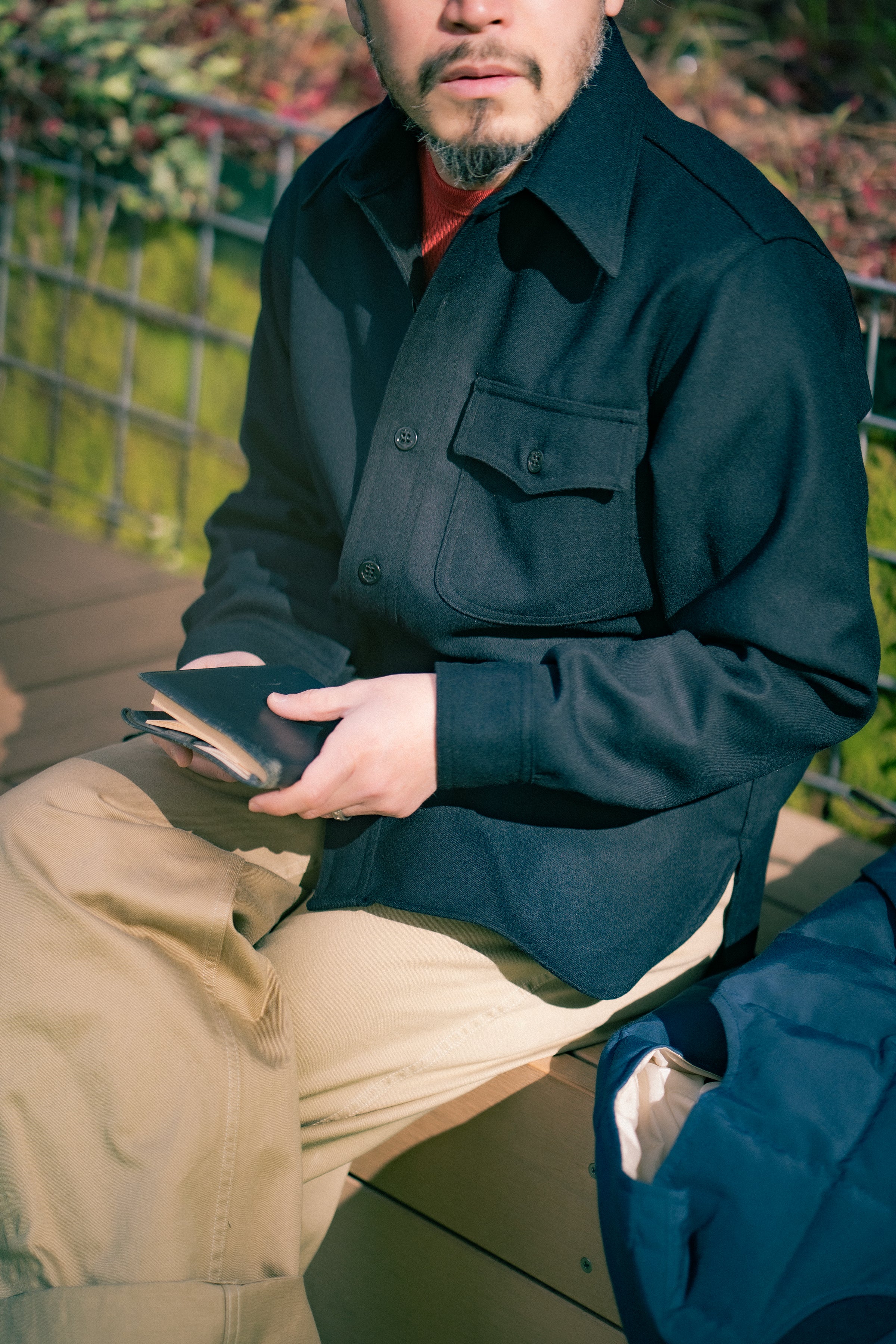 U.S.N. WOOL BLUE FLANNEL SHIRT – The Real McCoy's