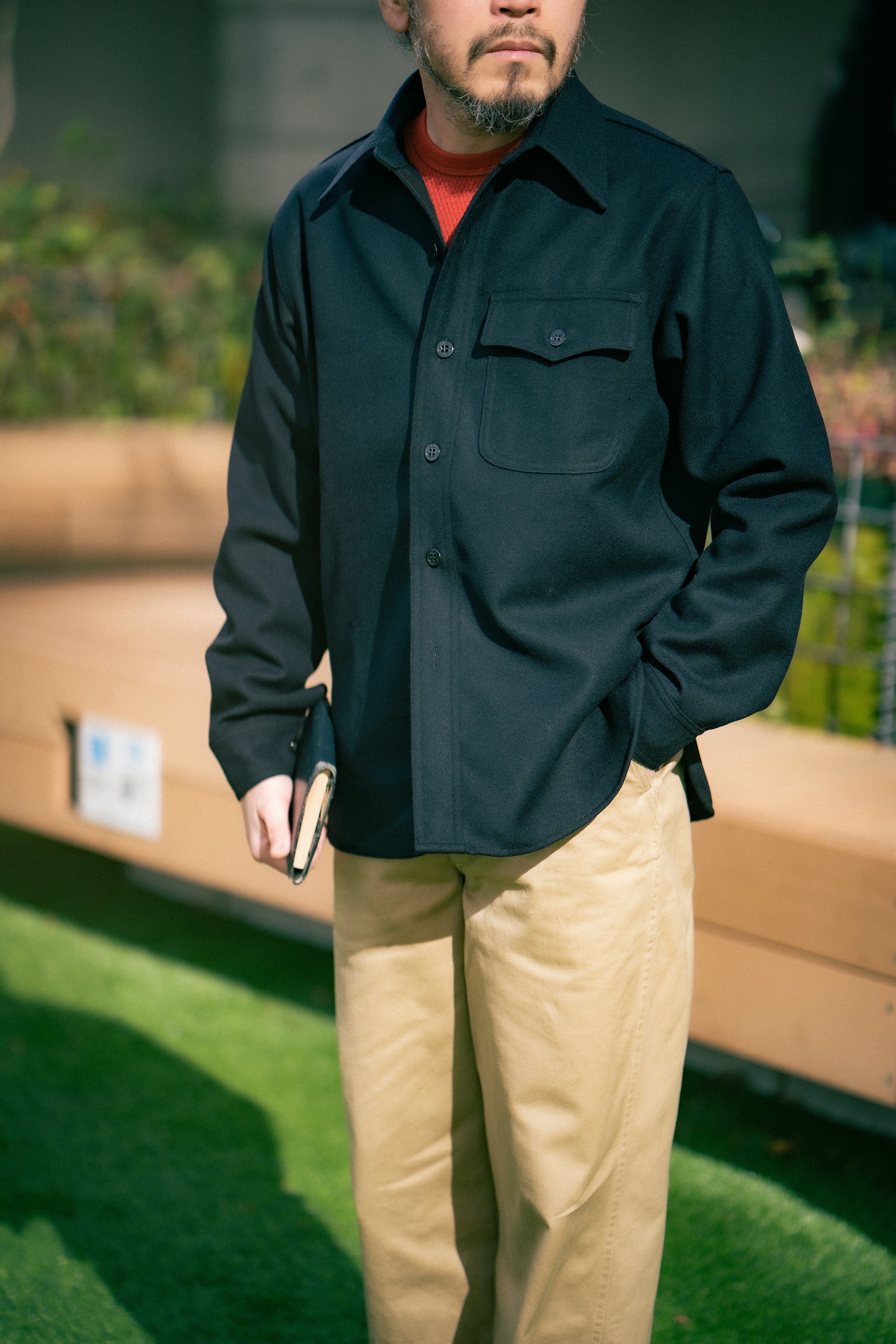 U.S.N. WOOL BLUE FLANNEL SHIRT – The Real McCoy's