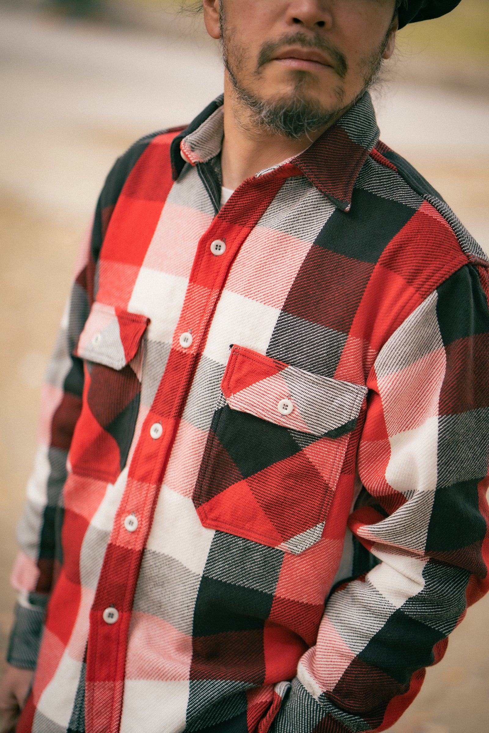 8HU LUMBERJACK BLOCK CHECK FLANNEL SHIRT Gallery Image 4