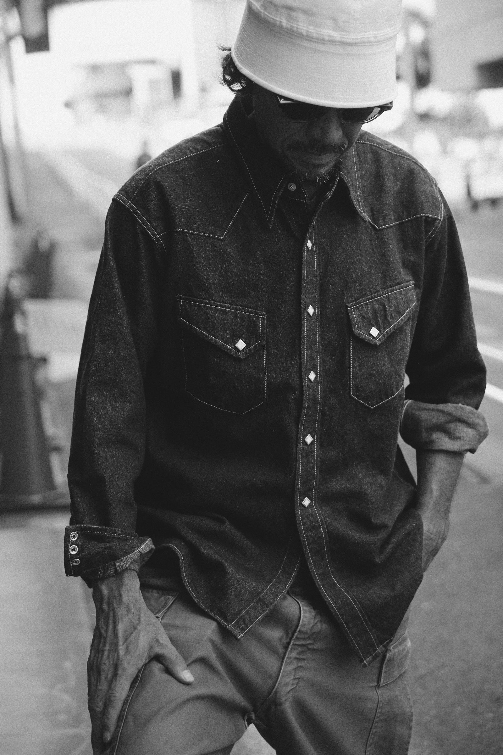 DENIM WESTERN SHIRT / RIDGE SLANT Gallery Image 1