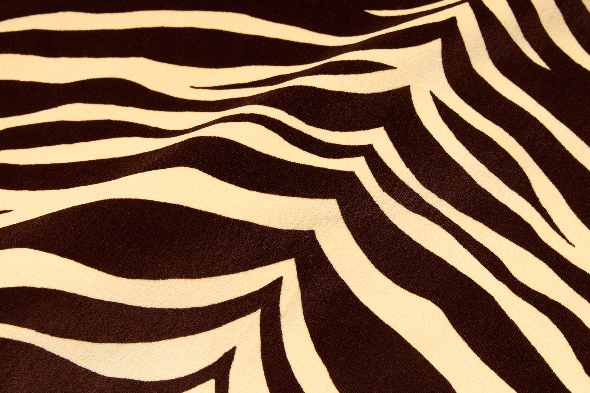 PRINTED VELOUR OPEN-COLLAR SHIRT / ZEBRA