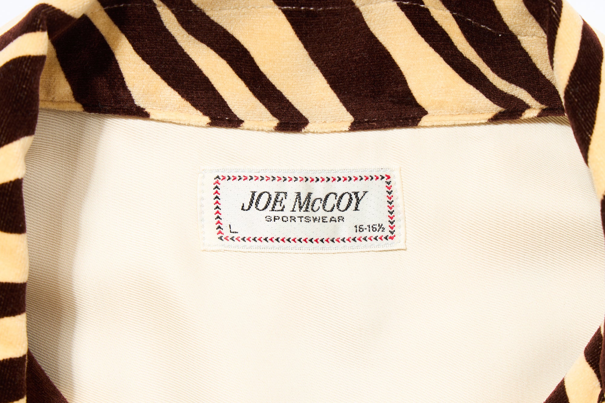 PRINTED VELOUR OPEN-COLLAR SHIRT / ZEBRA