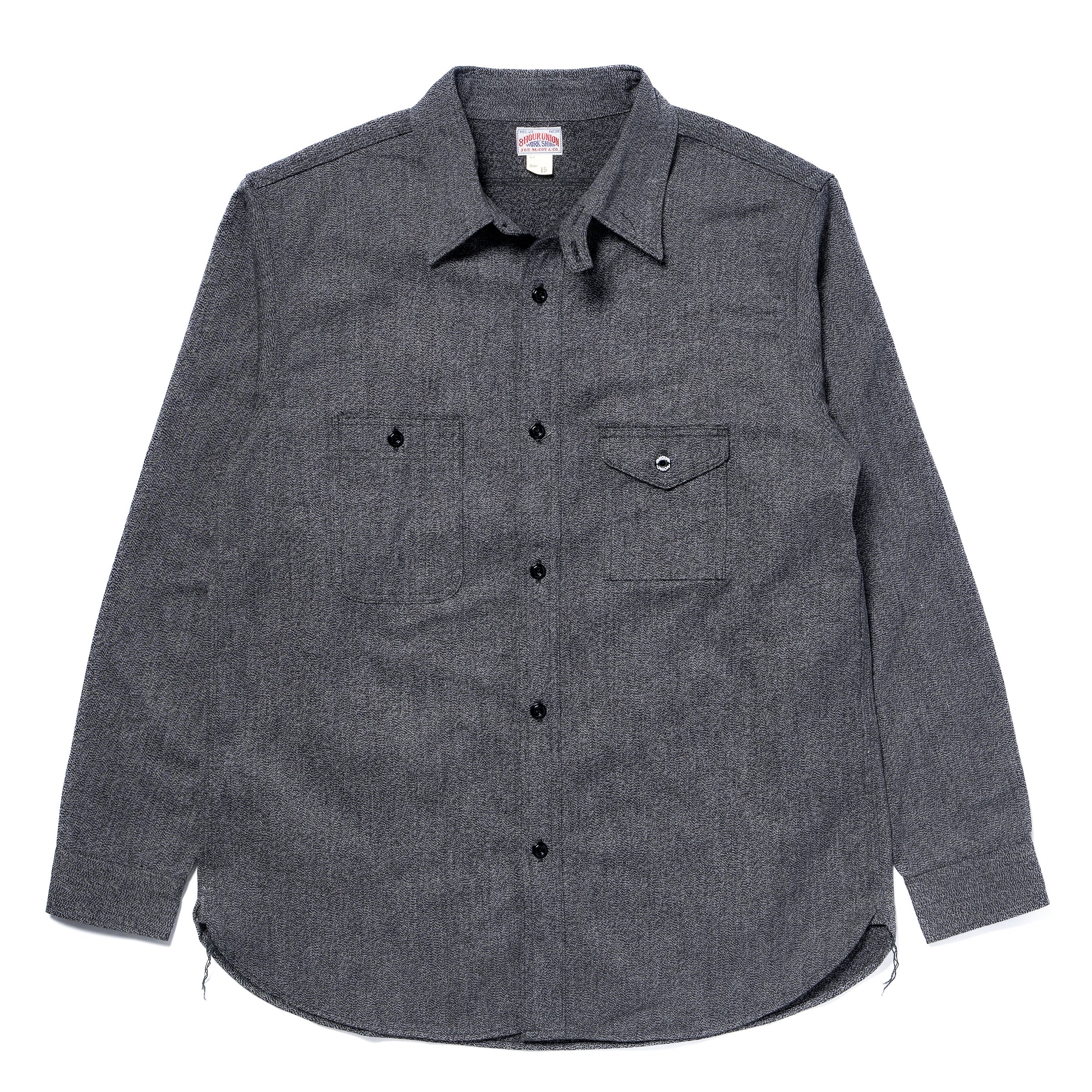 8HU CIGARETTE POCKET MOCK-TWIST CHAMBRAY WORK SHIRT – The Real McCoy's