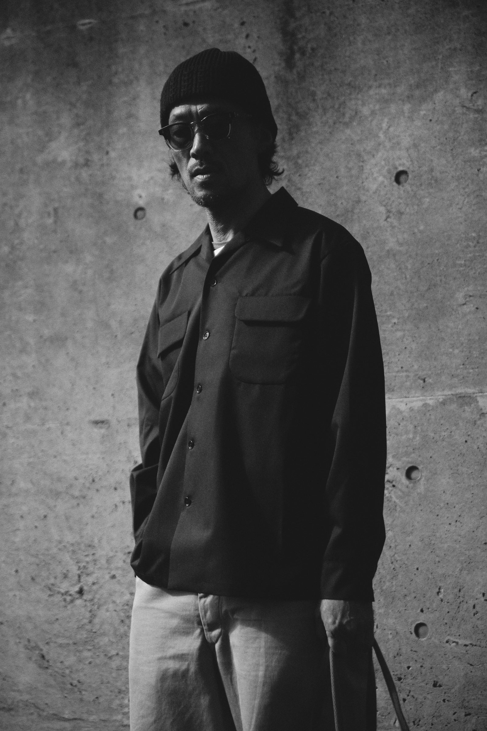 OPEN-COLLAR WOOL SHIRT Gallery Image 4