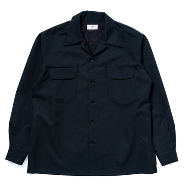 OPEN-COLLAR WOOL SHIRT