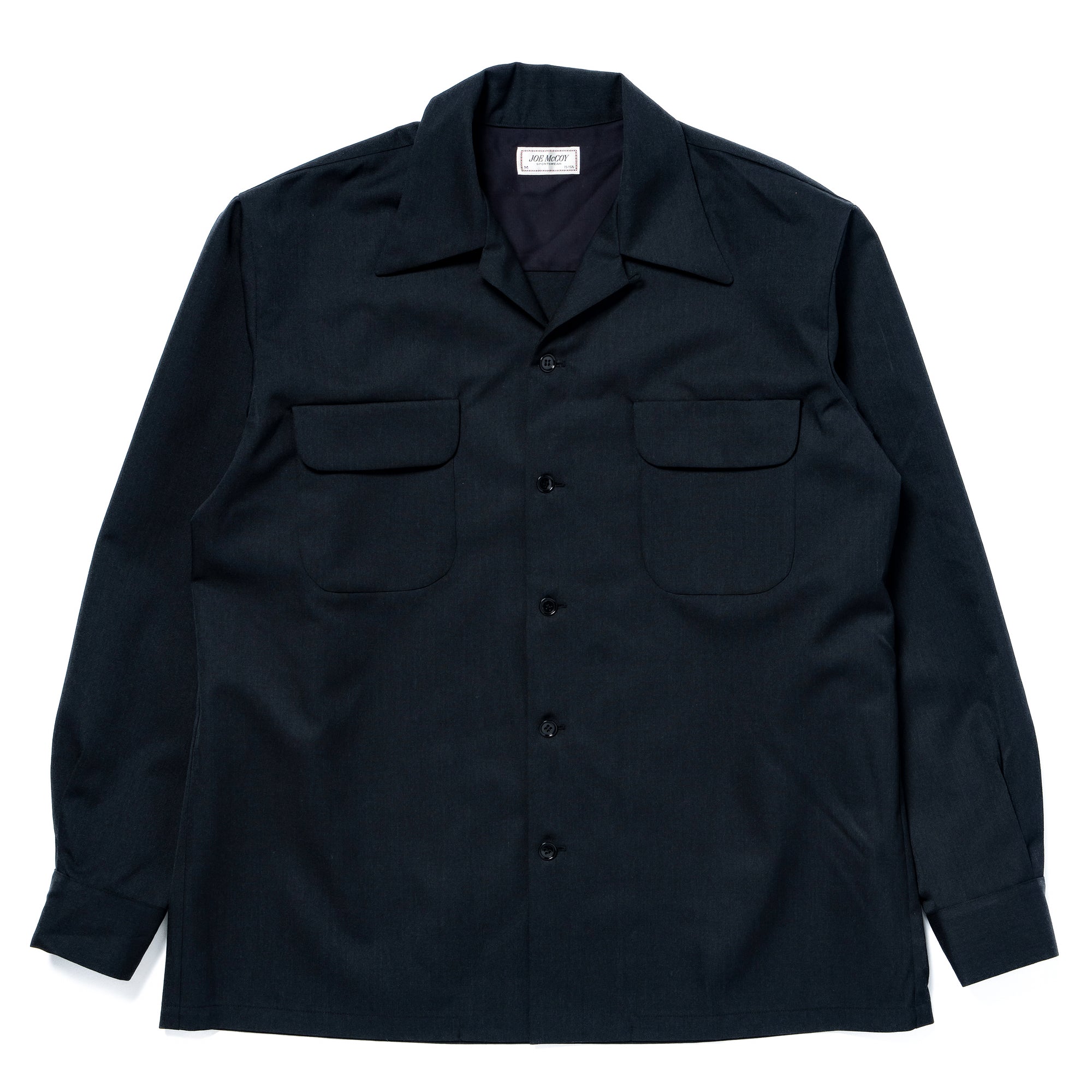 OPEN-COLLAR WOOL SHIRT