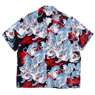 MS25900 - The Real McCoy's - HAWAIIAN SHIRT / HYAKU-TORA - Black