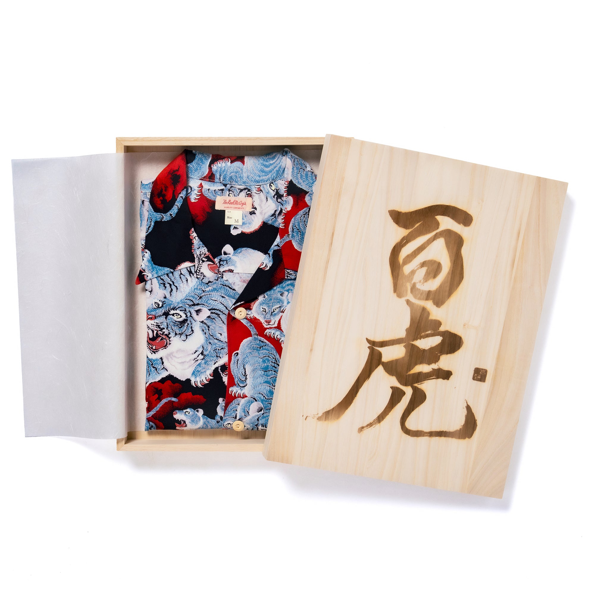 MS25900 - The Real McCoy's - HAWAIIAN SHIRT / HYAKU-TORA - Wooden Display Box - Black