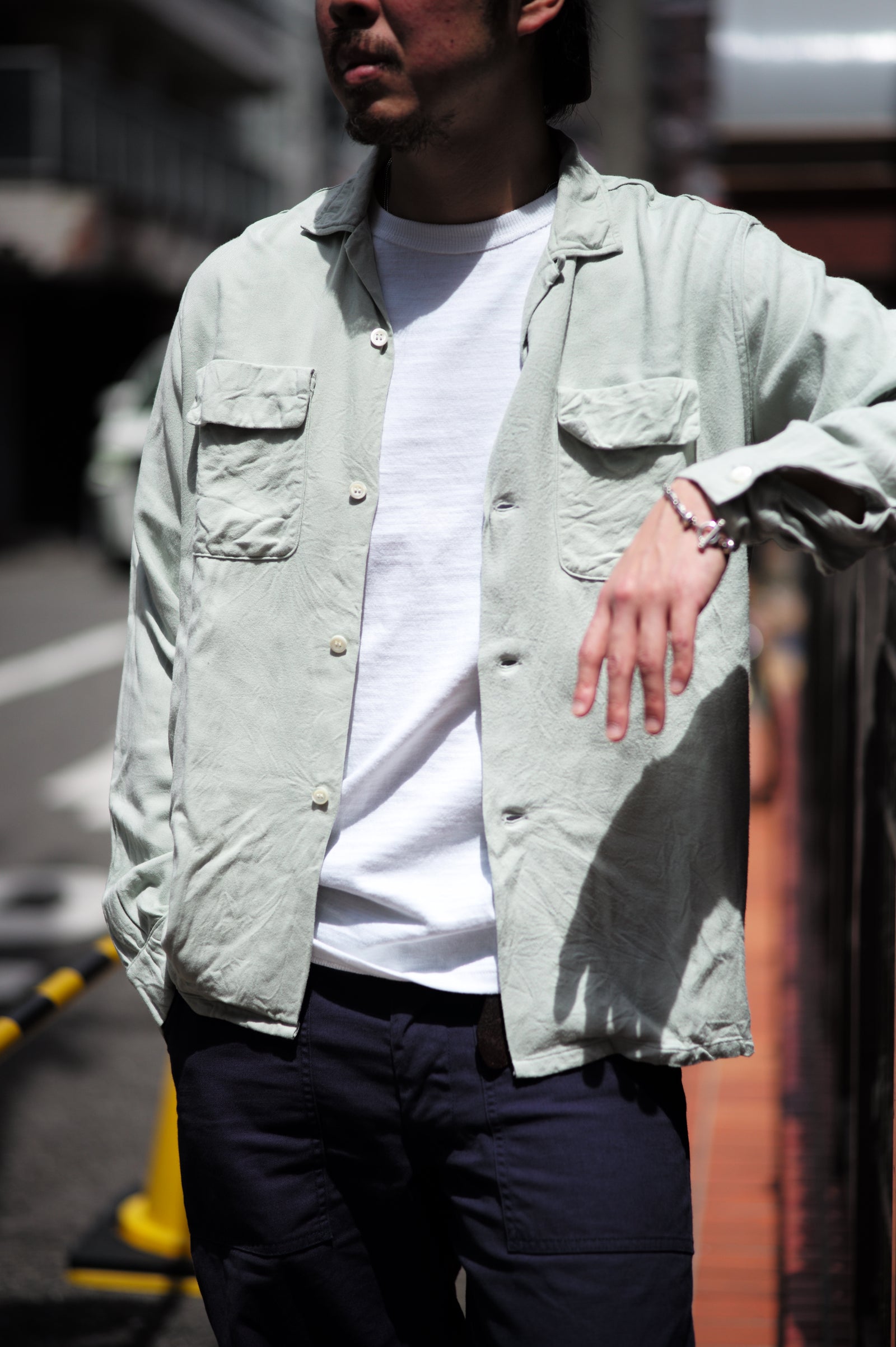 OPEN COLLAR RAYON SHIRT Gallery Image 1