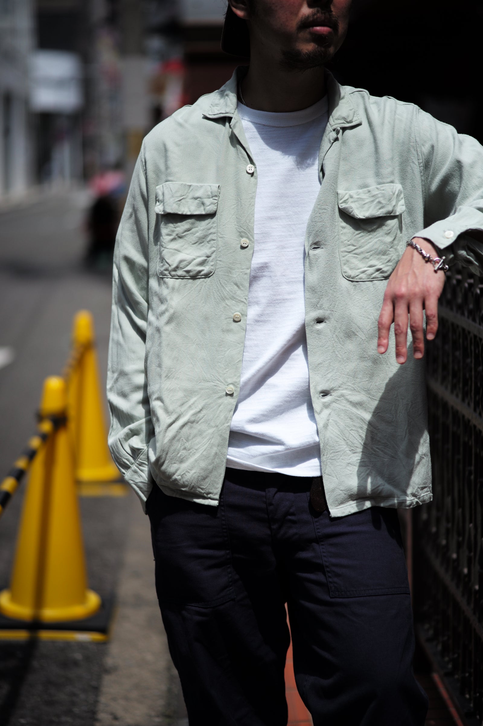 OPEN COLLAR RAYON SHIRT Gallery Image 2