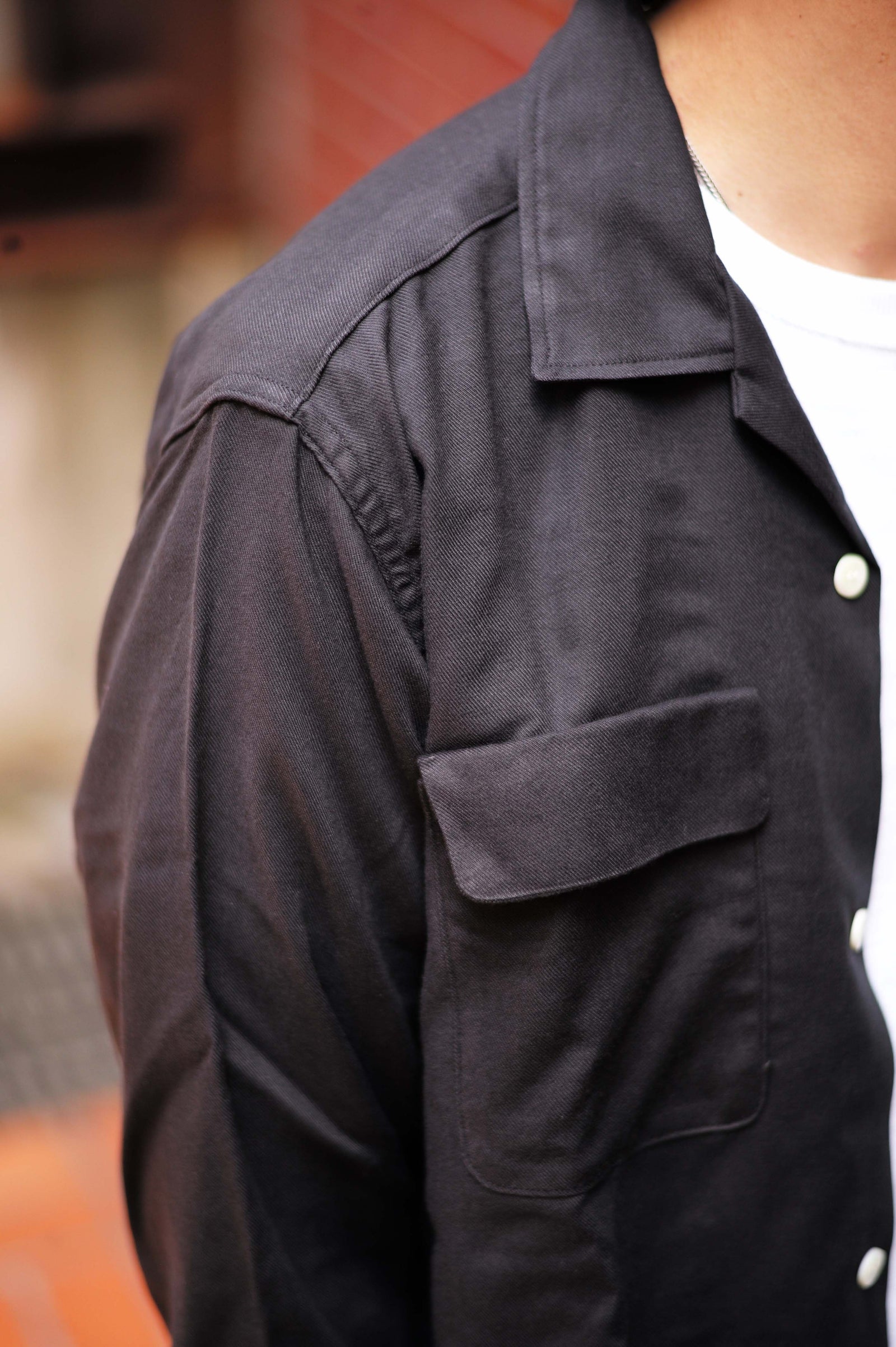 OPEN COLLAR RAYON SHIRT Gallery Image 2