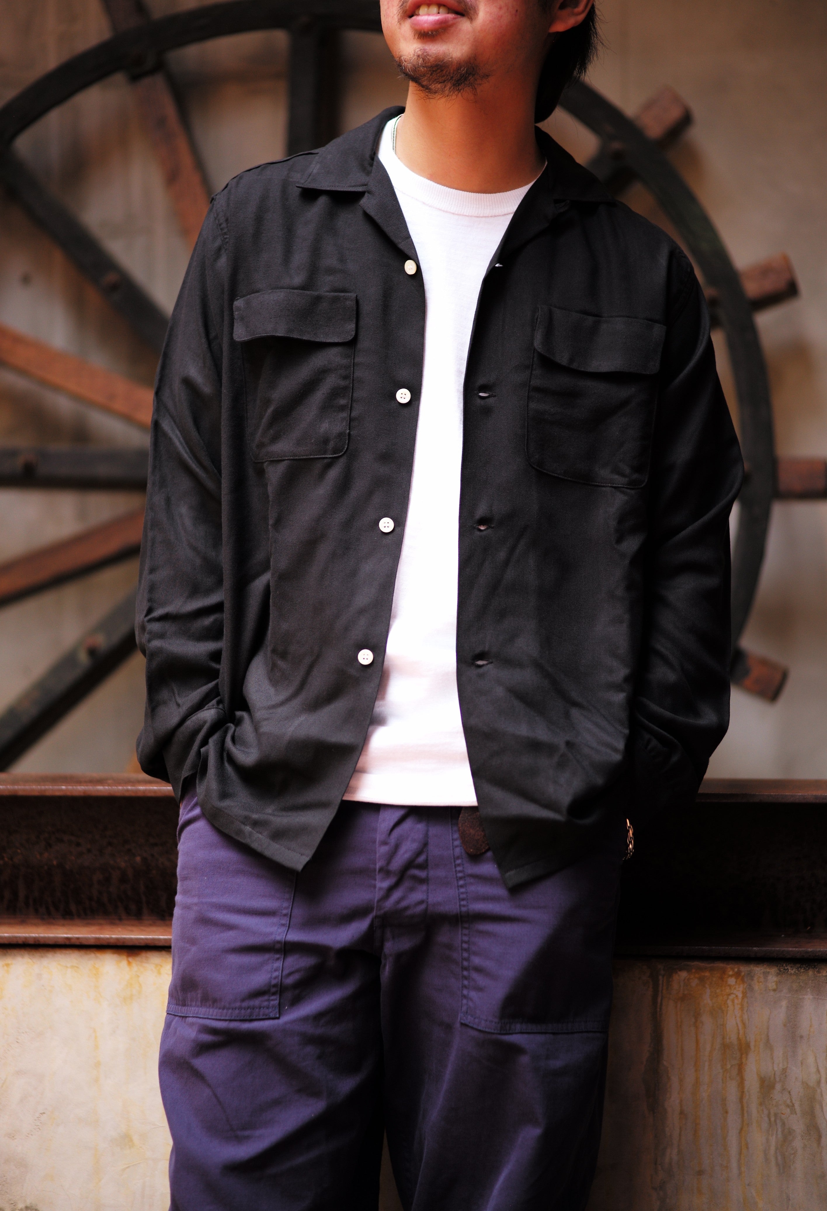 OPEN COLLAR RAYON SHIRT – The Real McCoy's