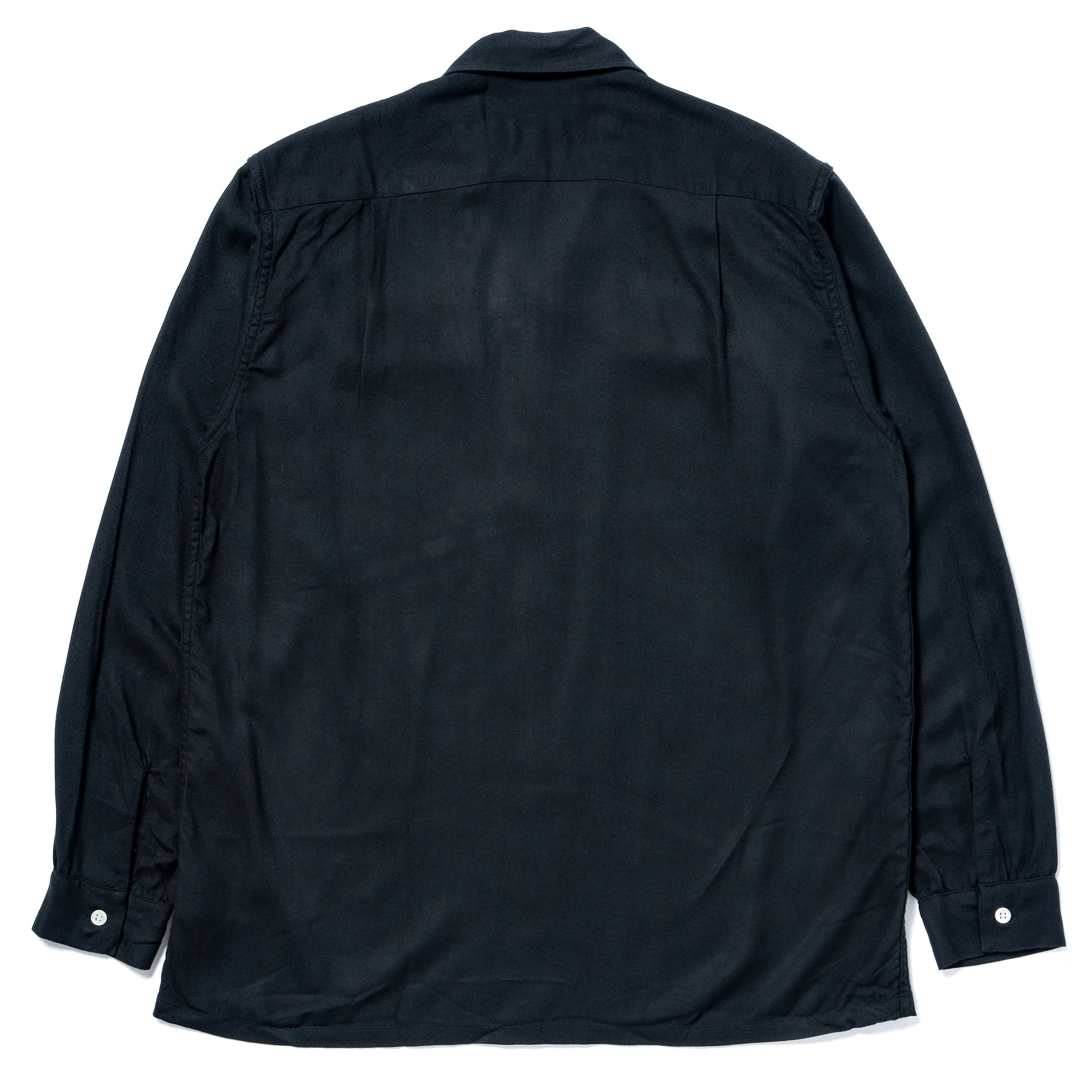 トップス 60s CAMPUS open collar rayon shirt BLACK OPEN COLLAR RAYON SHIRT – The Real McCoy's