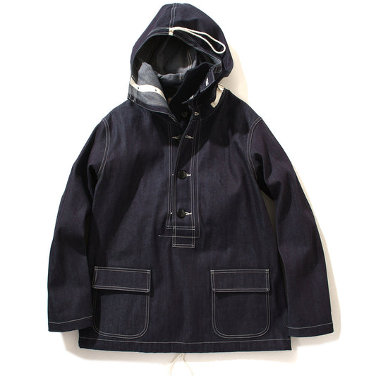 Mickey Brazil for Ships black nylon quilted high neck hooded parka - S M